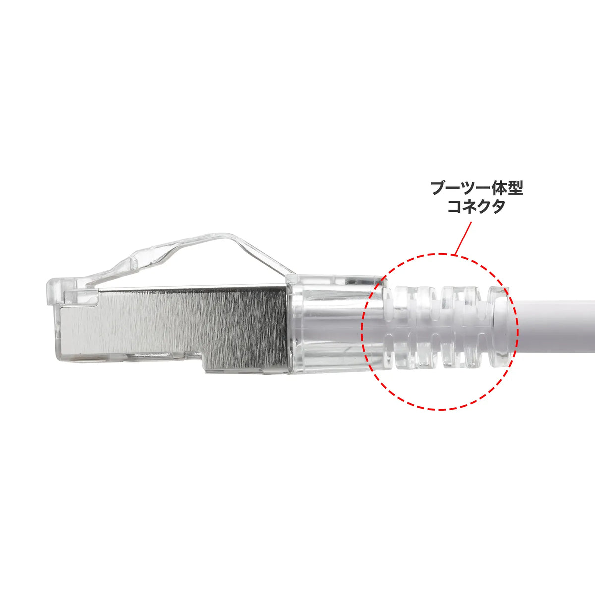 Category 5e STP LAN Cable (Slim, Flexible, Anti-Snag Connector) KB-SL5STPS-01W