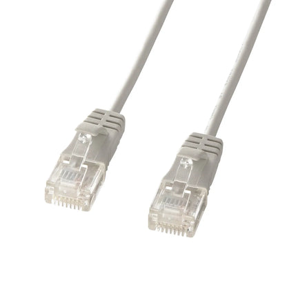 Category 6 compliant ultra-thin LAN cable (light gray, 1m) KB-SL6-01