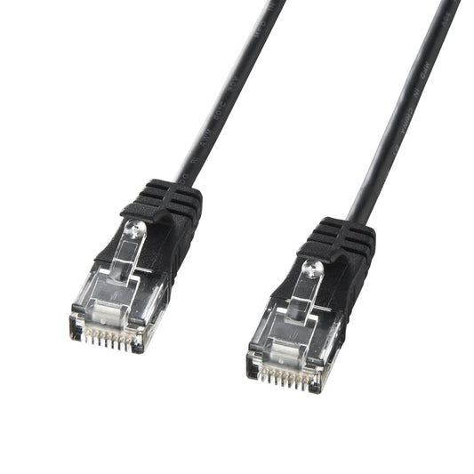 Category 6 compliant ultra-thin LAN cable (black, 1m) KB-SL6-01BK