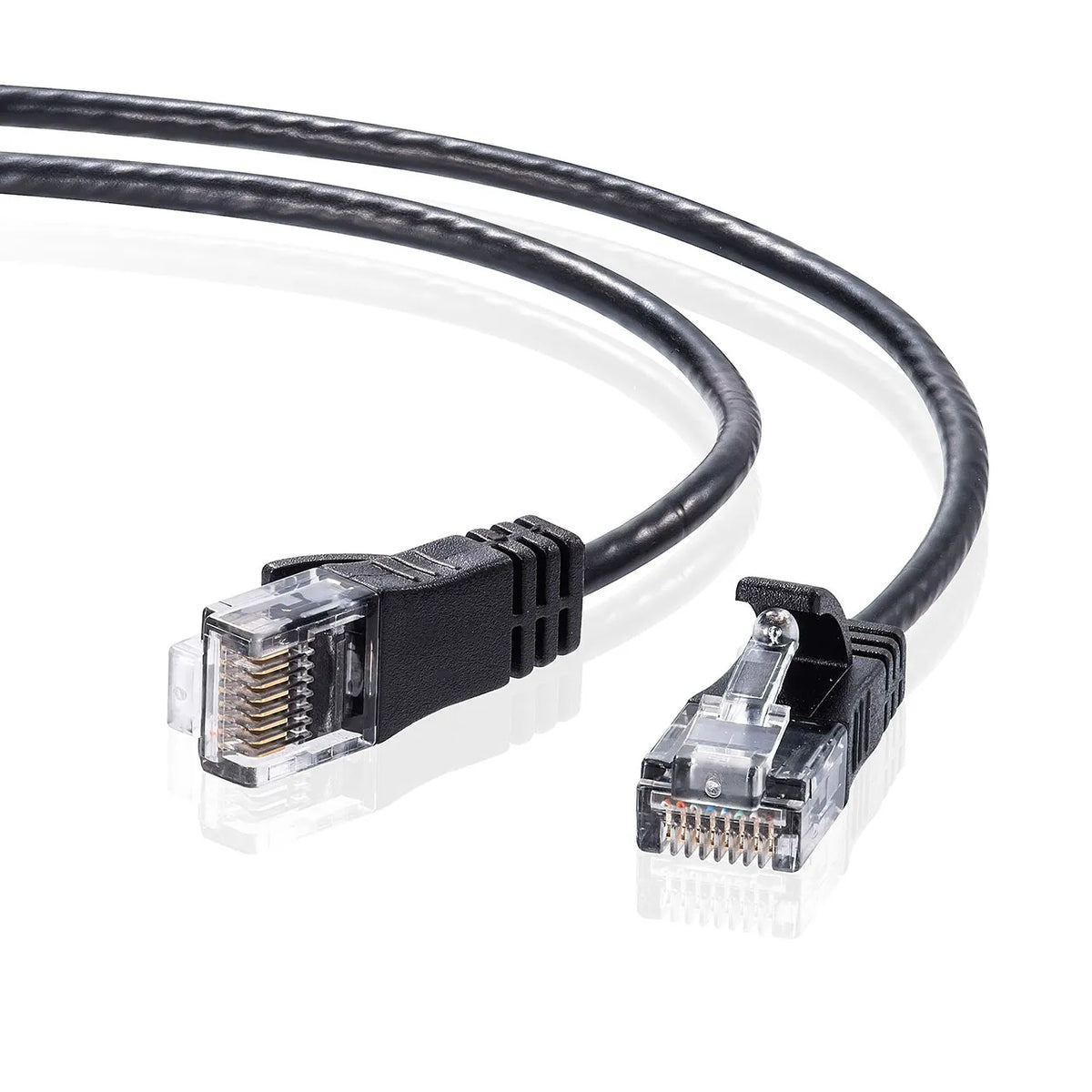 Category 6 compliant ultra-thin LAN cable (black, 1m) KB-SL6-01BK