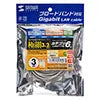 カテゴリ6準拠極細LANケーブル（ライトグレー、3m) KB-SL6-03