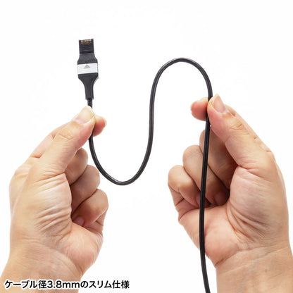 ブレイクアウェイCAT6A LANケーブル（マグネット、スリム） KB-SL6ABA-10BK