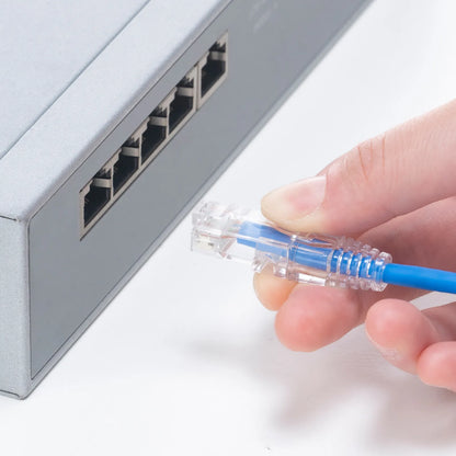 Category 6A LAN Cable (Slim, Flexible, Anti-Snag Connector) KB-SL6AYS-01BL