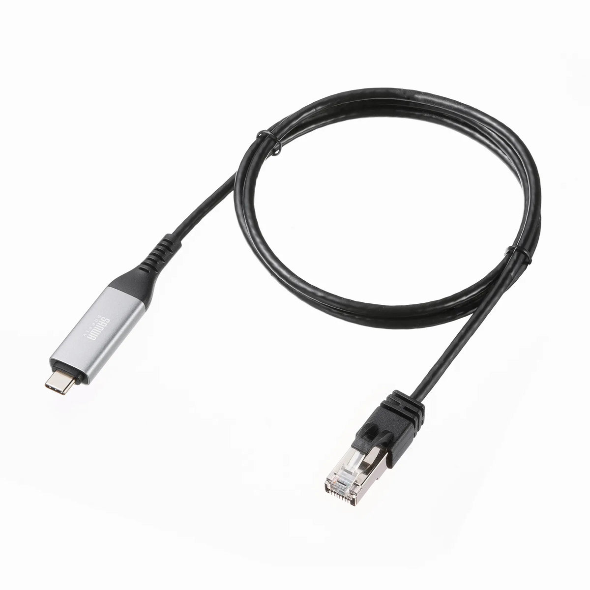 USB Type-C LAN変換ケーブル（Gigabit対応・1m） KB-SL6CLAN01BK