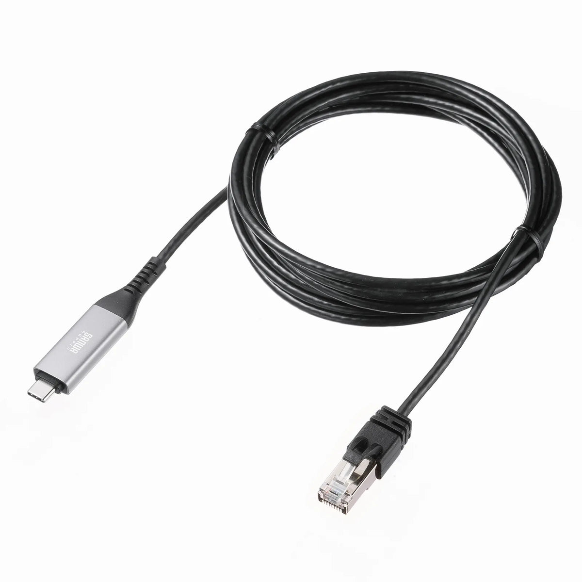 USB Type-C to LAN conversion cable (Gigabit compatible, 3m) KB-SL6CLAN03BK