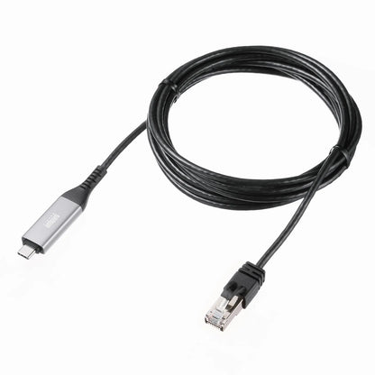 USB Type-C to LAN conversion cable (Gigabit compatible, 3m) KB-SL6CLAN03BK