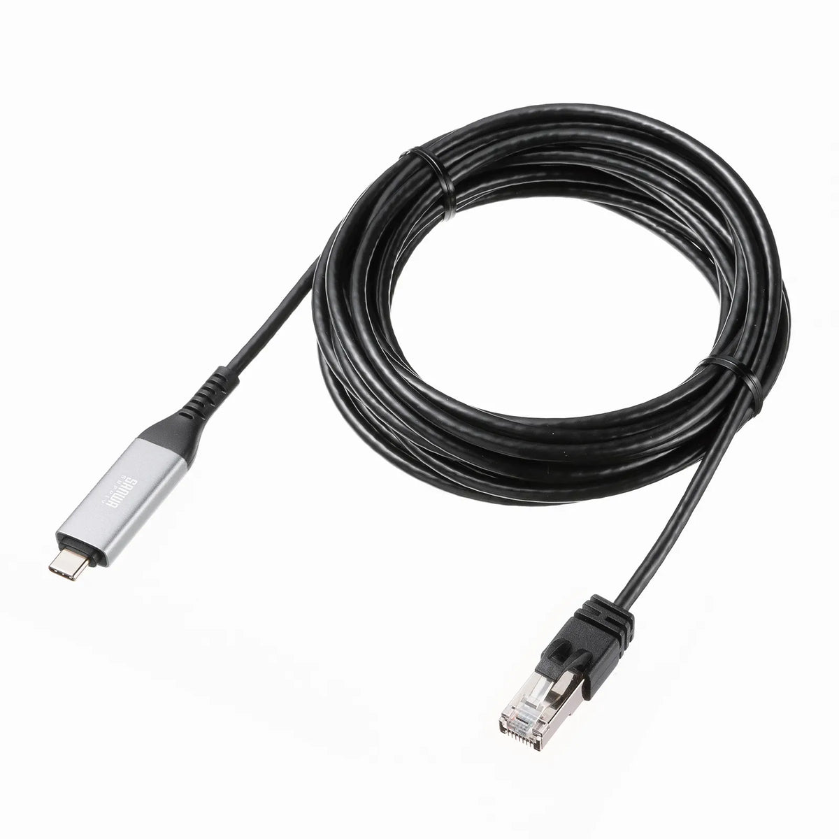 USB Type-C to LAN conversion cable (Gigabit compatible, 5m) KB-SL6CLAN05BK