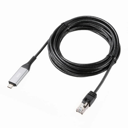 USB Type-C to LAN conversion cable (Gigabit compatible, 5m) KB-SL6CLAN05BK