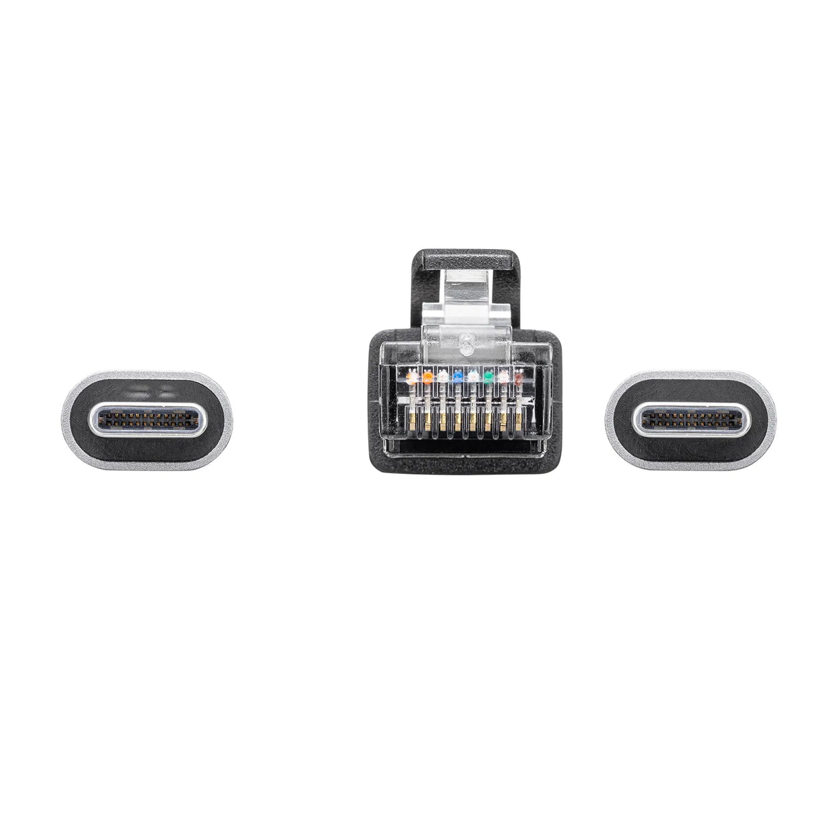 Fast charging compatible USB Type-C to LAN conversion cable (Gigabit compatible, PD100W, 1m) KB-SL6CLANPD1BK