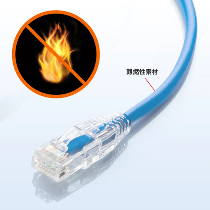 カテゴリ6LANケーブル（スリム、やわらか、ツメ折れ防止コネクタ） KB-SL6YS-01BL