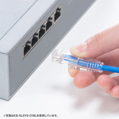 Category 6 LAN Cable (Slim, Flexible, Anti-Snag Connector) KB-SL6YS-01W