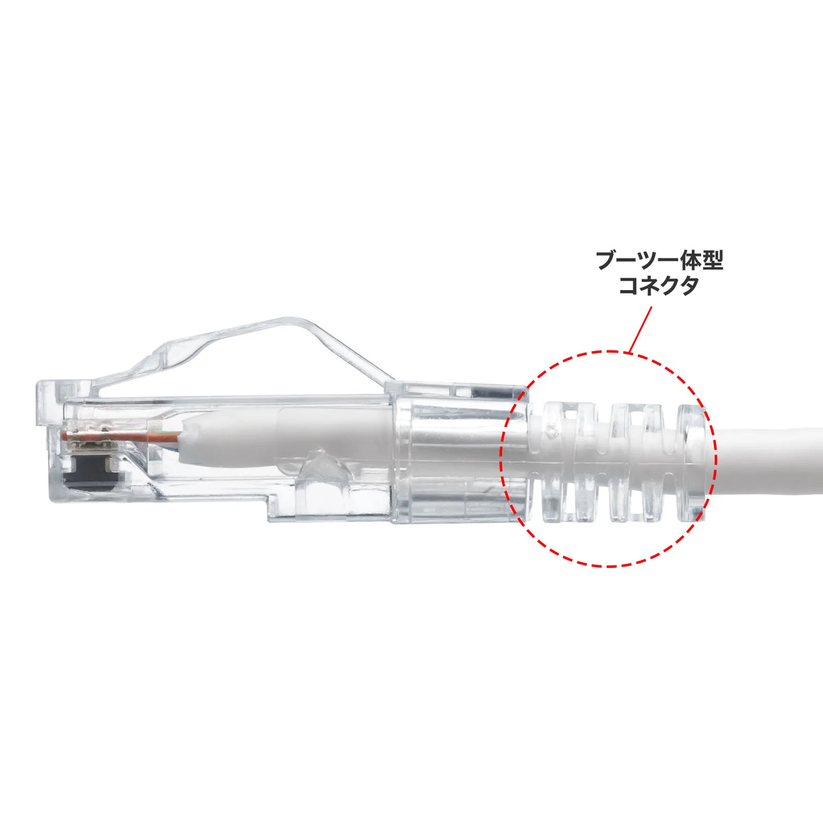 Category 6 LAN Cable (Slim, Flexible, Anti-Snag Connector) KB-SL6YS-01W