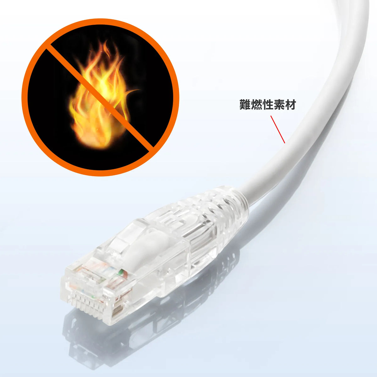 Category 6 LAN Cable (Slim, Flexible, Anti-Snag Connector) KB-SL6YS-01W