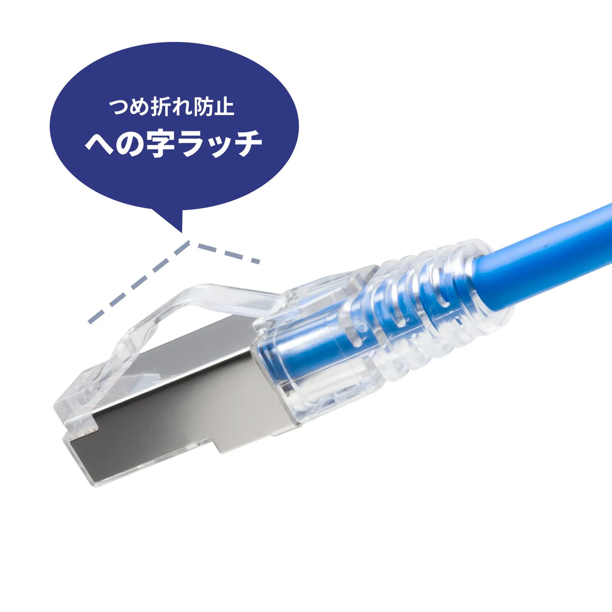 Category 7 LAN Cable (Slim, Flexible, Anti-Snag Connector) KB-SL7YS-01BL