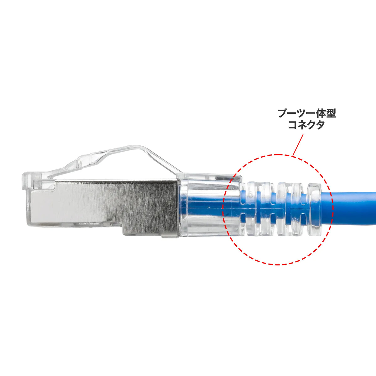 Category 7 LAN Cable (Slim, Flexible, Anti-Snag Connector) KB-SL7YS-01BL