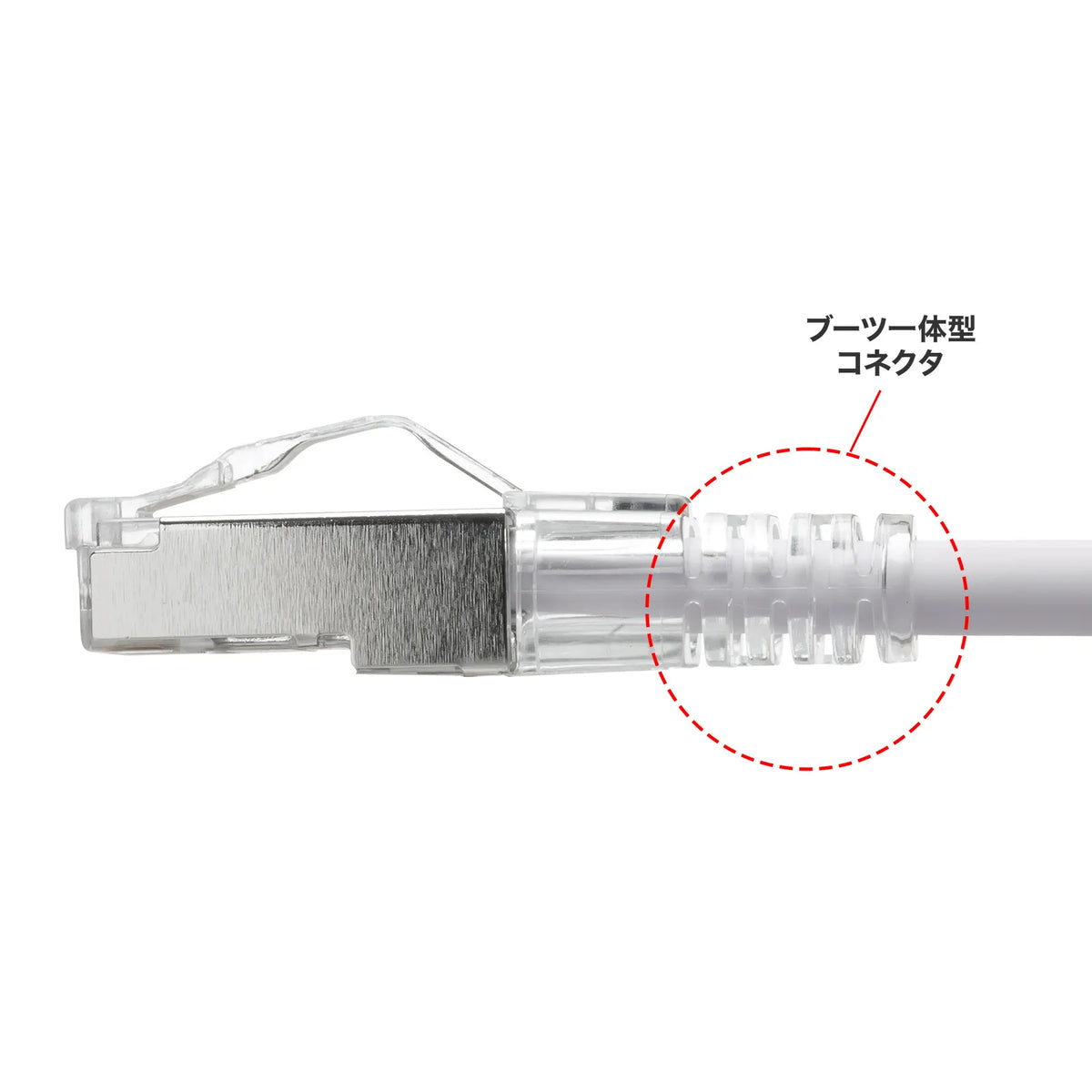 Category 7 LAN Cable (Slim, Flexible, Anti-Snag Connector) KB-SL7YS-01W