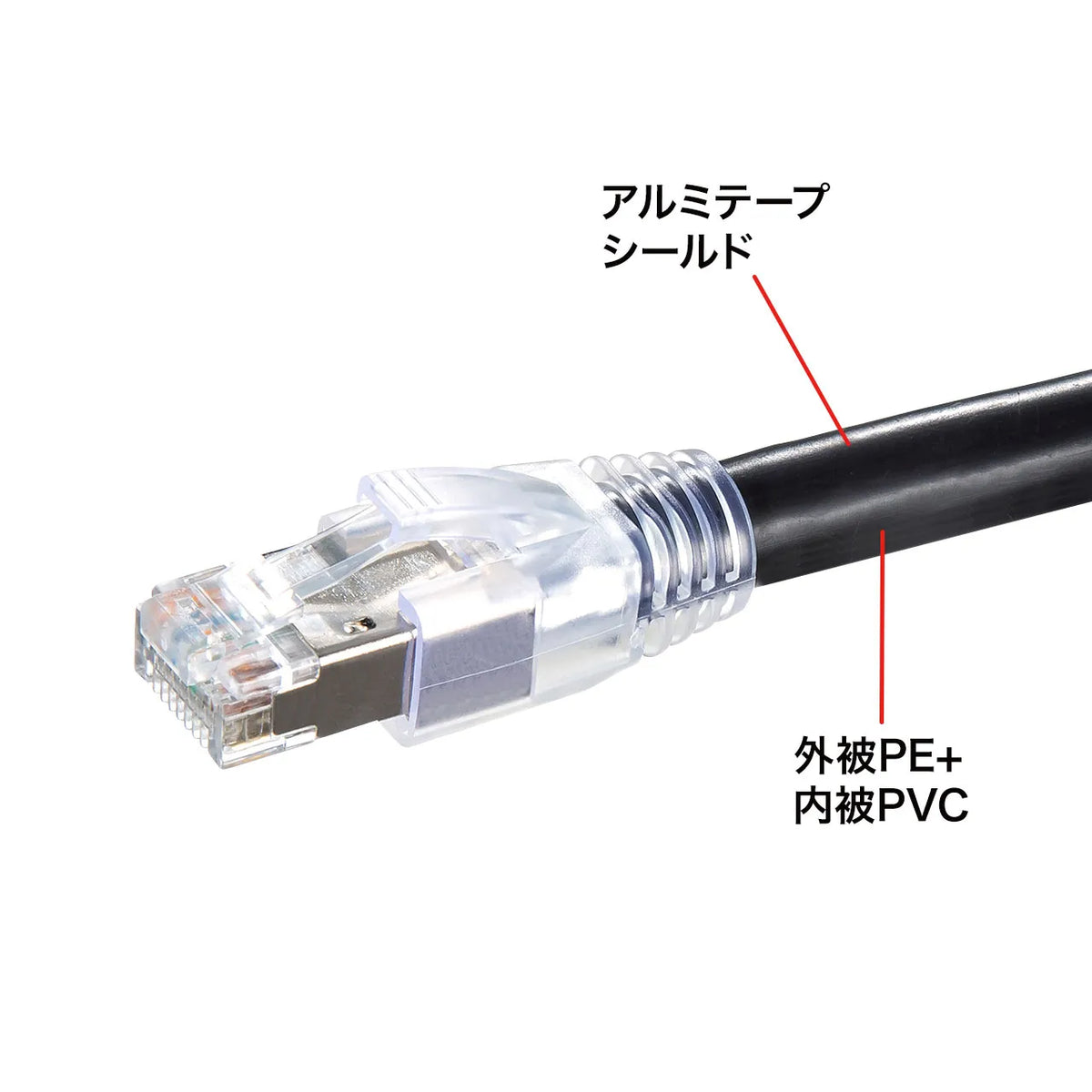 Category 6A Outdoor LAN Cable KB-T6AAD-10BK