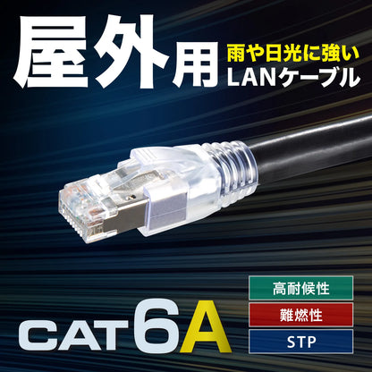 Category 6A Outdoor LAN Cable KB-T6AAD-10BK