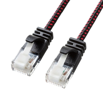 Category 6A Slim Mesh LAN Cable with Anti-Snag Connector KB-T6AME-01BKR