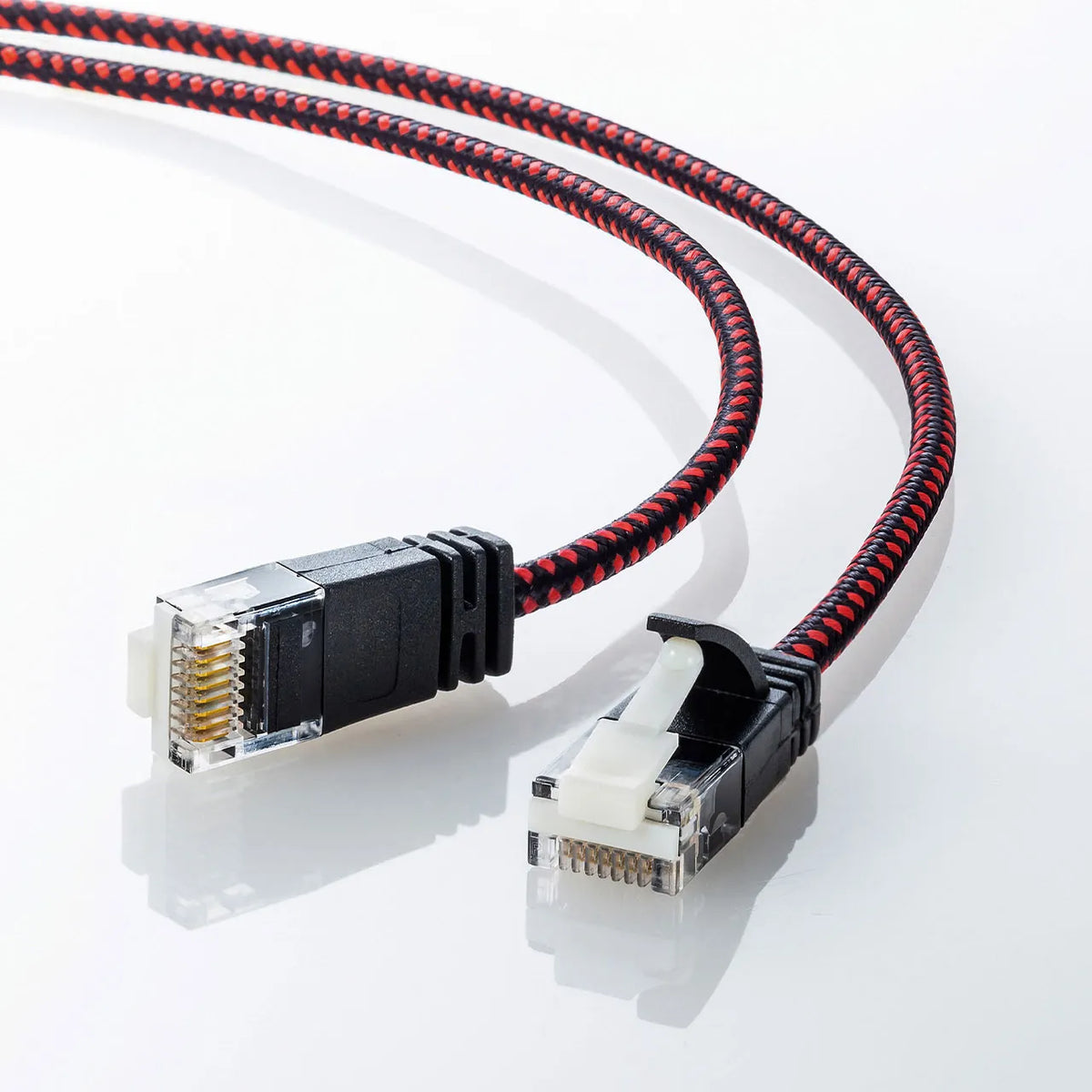 Category 6A Slim Mesh LAN Cable with Anti-Snag Connector KB-T6AME-01BKR