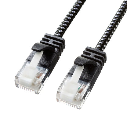 Category 6A Slim Mesh LAN Cable with Anti-Snag Connector KB-T6AME-01BKW
