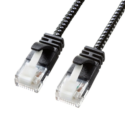 Category 6A Slim Mesh LAN Cable with Anti-Snag Connector KB-T6AME-01BKW