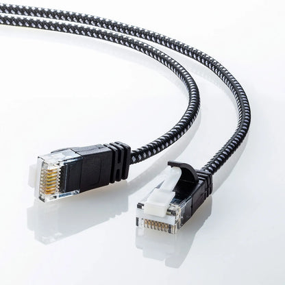 Category 6A Slim Mesh LAN Cable with Anti-Snag Connector KB-T6AME-01BKW