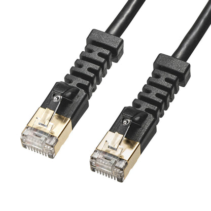 4-way fixed CAT6A STP LAN cable KB-T6ASYL-01BK