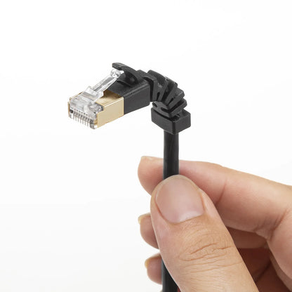 4-way fixed CAT6A STP LAN cable KB-T6ASYL-01BK
