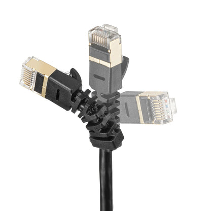 4-way fixed CAT6A STP LAN cable KB-T6ASYL-01BK