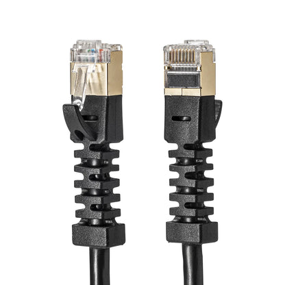 4-way fixed CAT6A STP LAN cable KB-T6ASYL-01BK