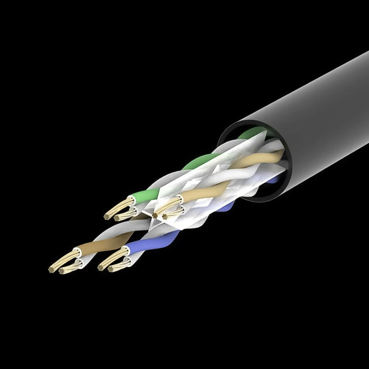 Category 6A Stranded LAN Cable (Pink, 10m) KB-T6AY-10P