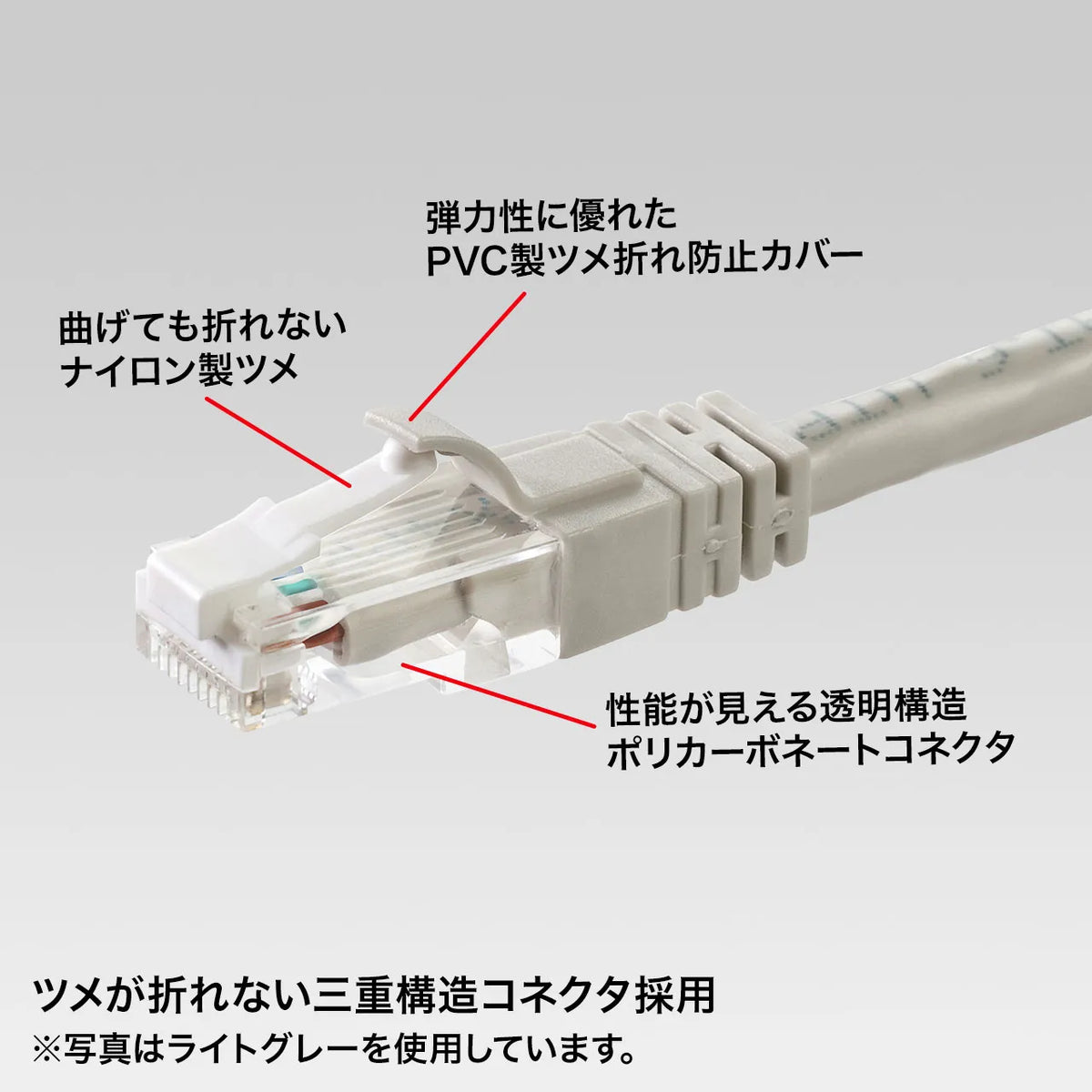 Category 6 LAN Cable with Anti-Snag Connector KB-T6TS-01BLN