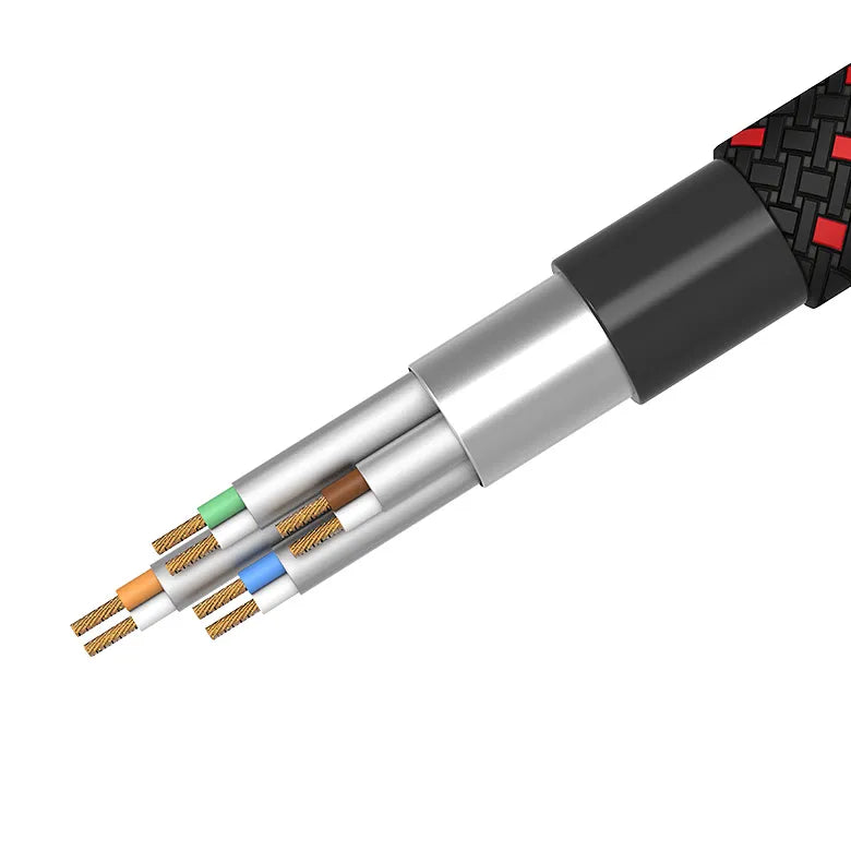 Category 7 Slim Mesh LAN Cable with Anti-Snag Connector KB-T7ME-01BKR
