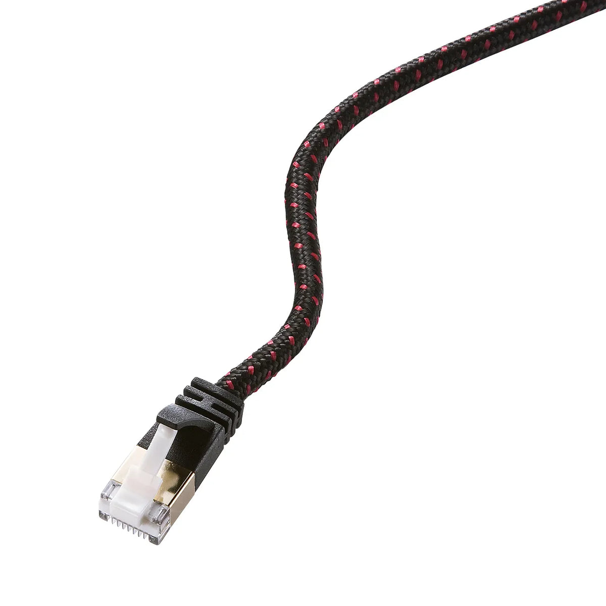Category 7 Slim Mesh LAN Cable with Anti-Snag Connector KB-T7ME-01BKR
