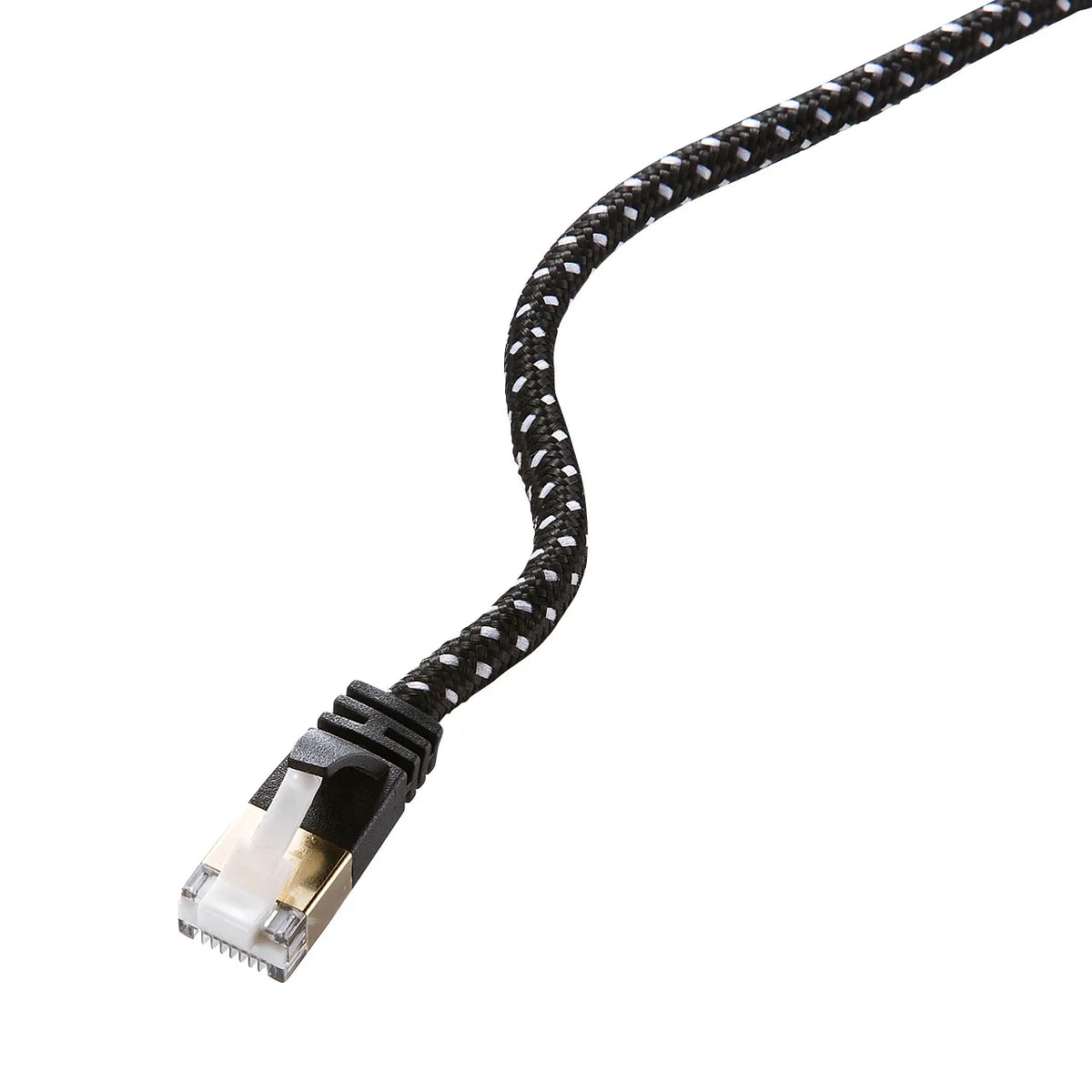 Category 7 Slim Mesh LAN Cable with Anti-Snag Connector KB-T7ME-01BKW