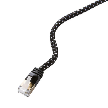 Category 7 Slim Mesh LAN Cable with Anti-Snag Connector KB-T7ME-01BKW