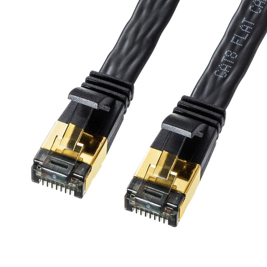 Category 8 Flat LAN Cable KB-T8FL-01BK
