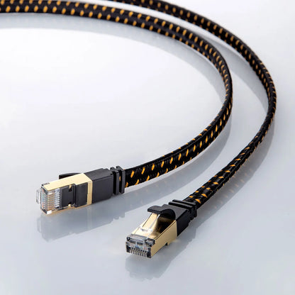 Category 8 Mesh Flat LAN Cable KB-T8MEFL-01BK