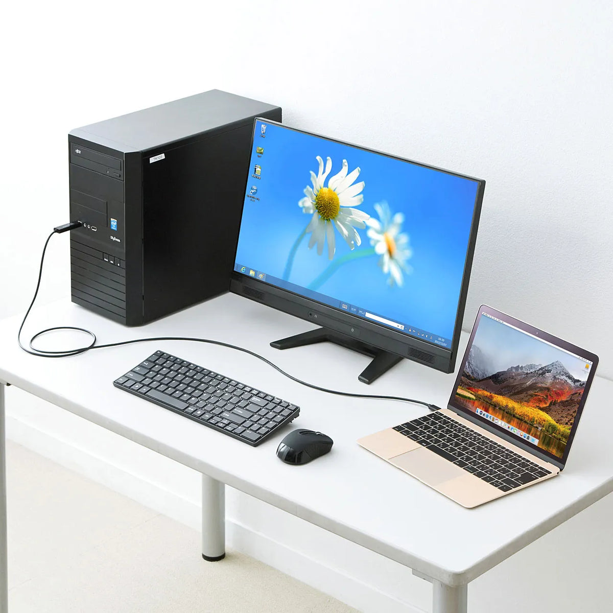 ドラッグ＆ドロップ対応Type-Cリンクケーブル（Mac/Windows対応） KB-USB-LINK5