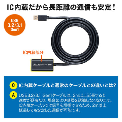 USB 3.2 Active Repeater Cable 5m KB-USB-R305