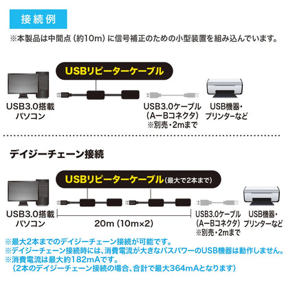 USB3.0アクティブリピーターケーブル10m KB-USB-R310