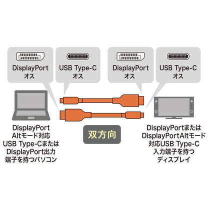 Type-C to DisplayPort Conversion Cable (Bidirectional) 1m KC-ALCDPR10