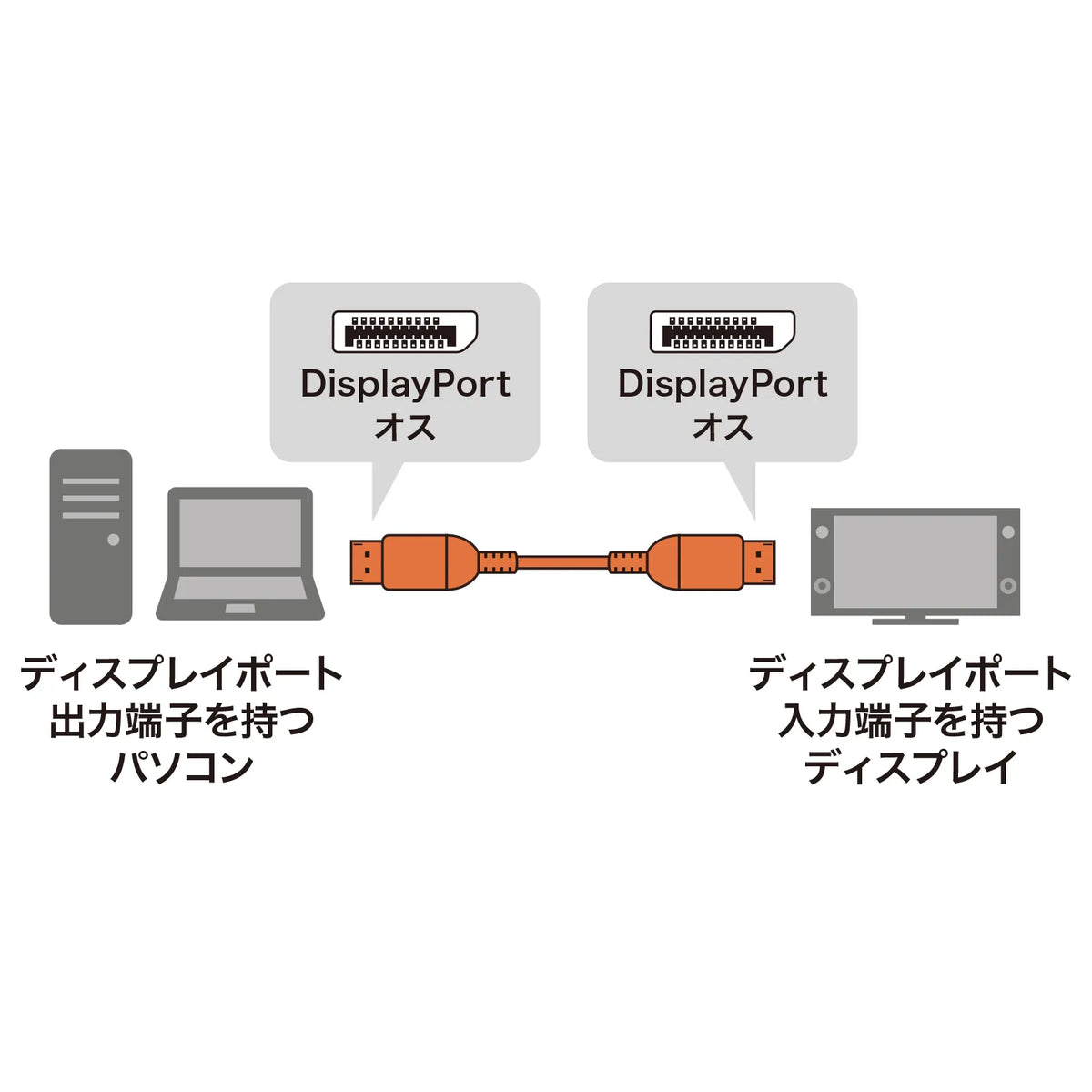 DisplayPort cable 1m (Ver1.4) KC-DP1410