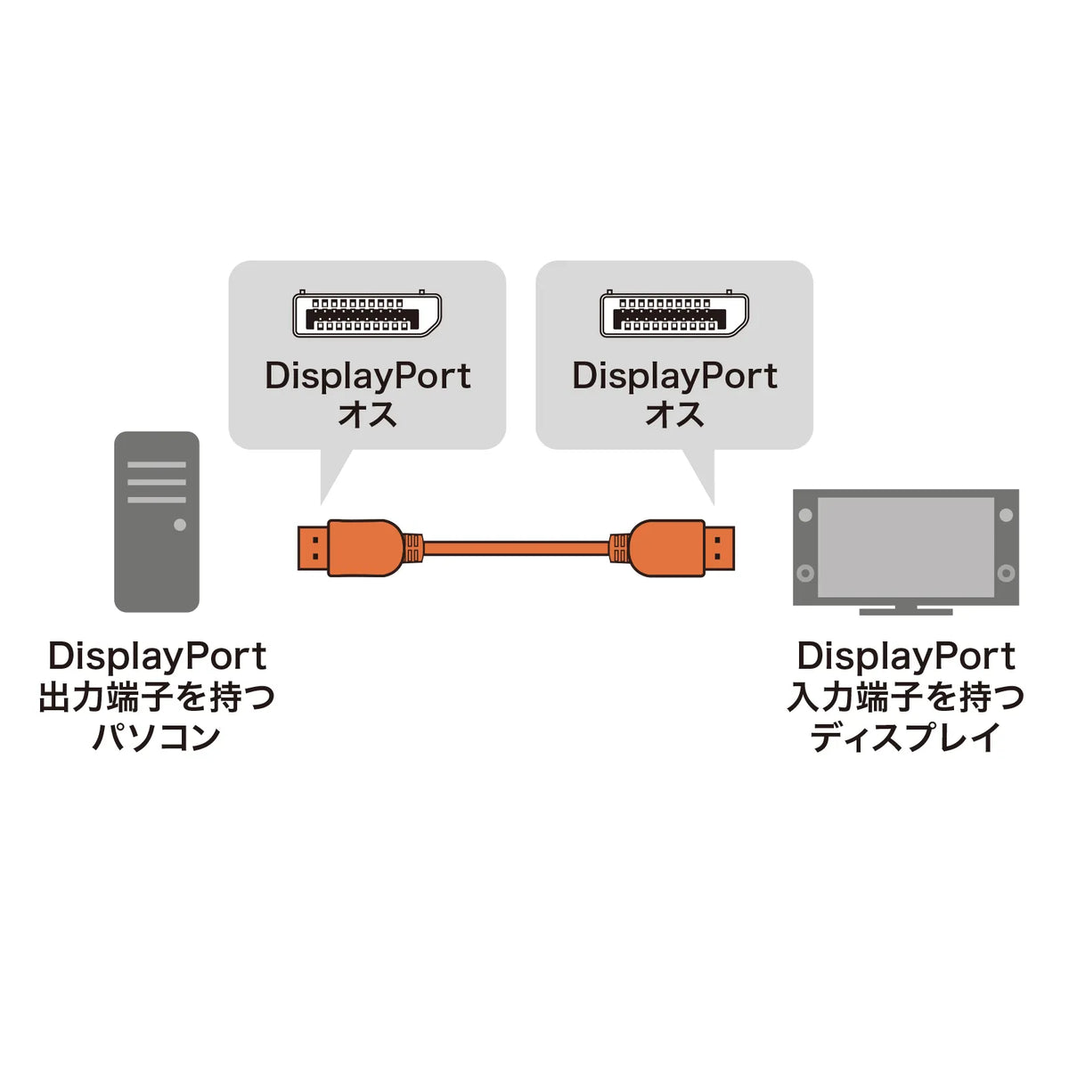 DisplayPort ver2.1 cable 1m (DP40) KC-DP4010