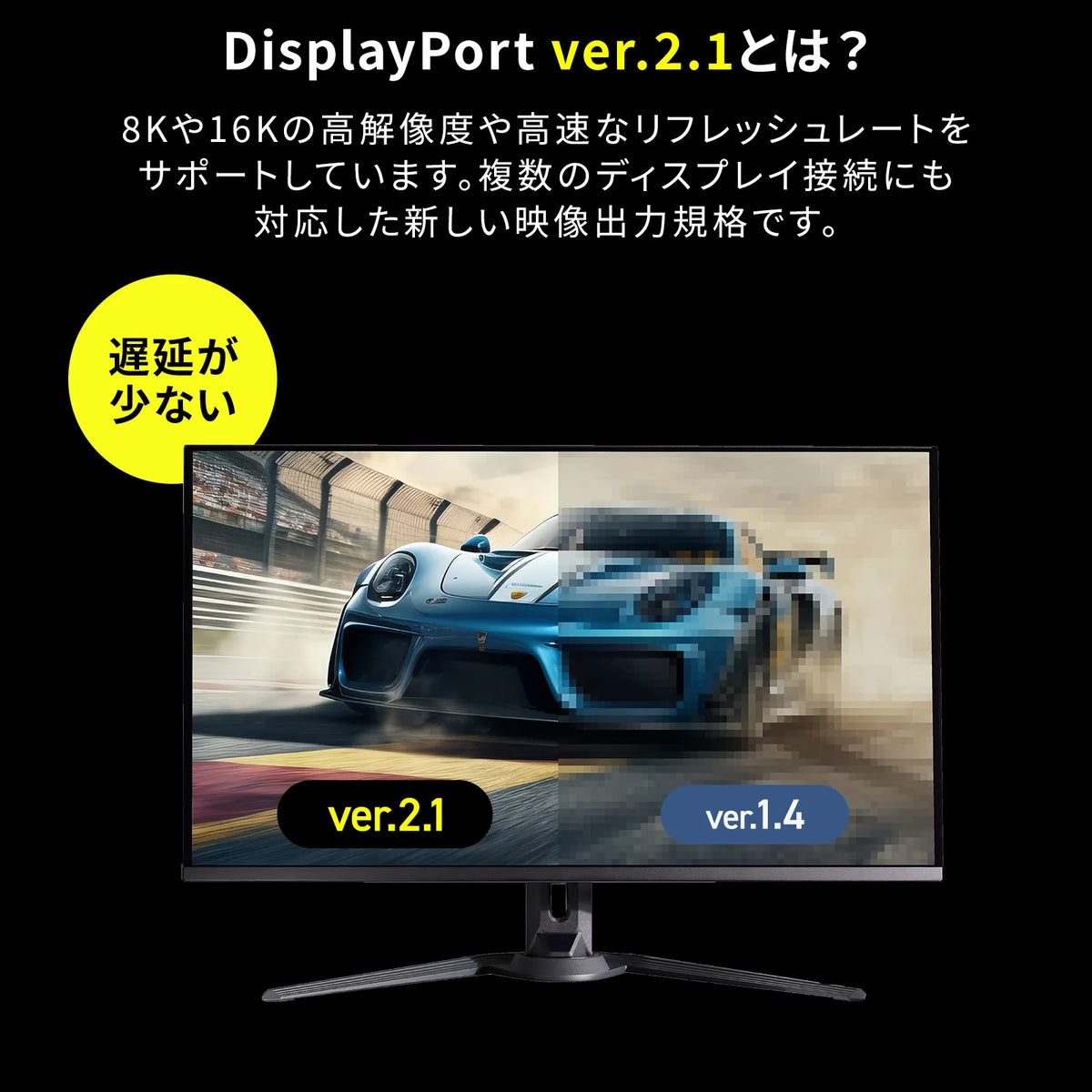 DisplayPort ver.2.1ケーブル1.5m(DP80) KC-DP8015