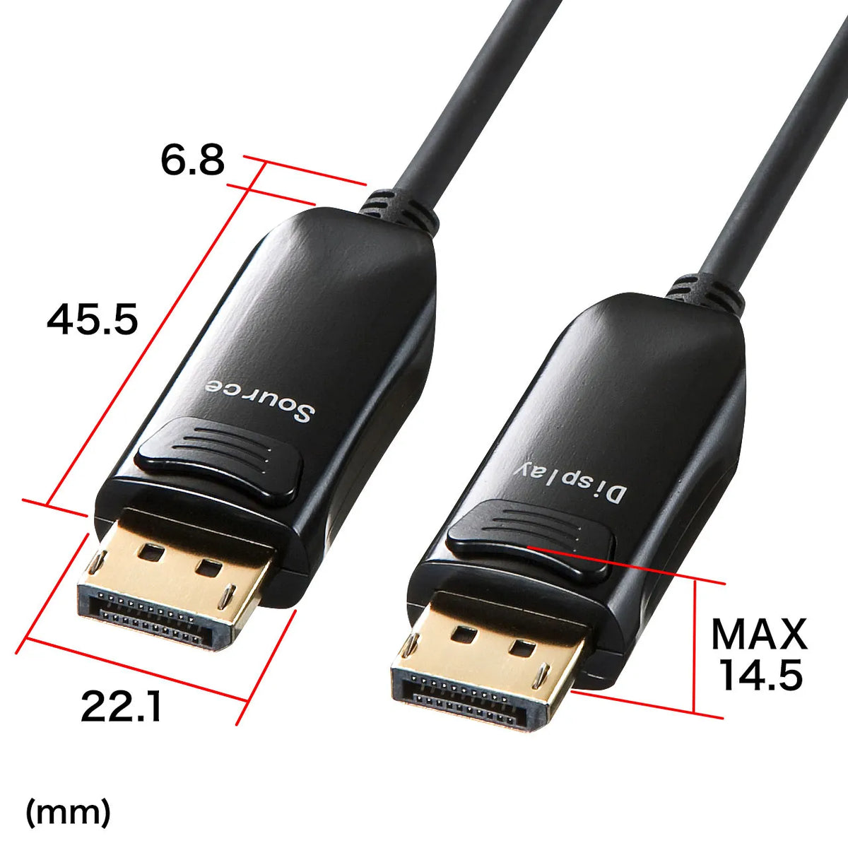 DisplayPort Fiber Optic Cable 10m KC-DPFB100
