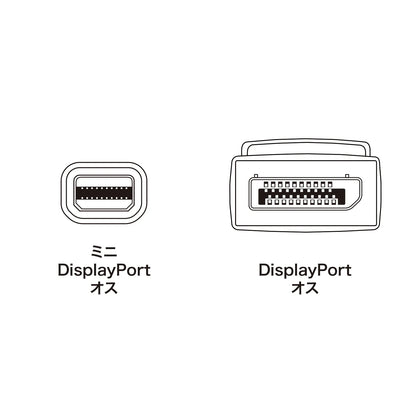 Mini-to-DisplayPort conversion cable 1m KC-DPM1W