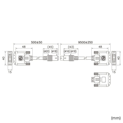 DVI installation cable (single link) KC-DVI-K100