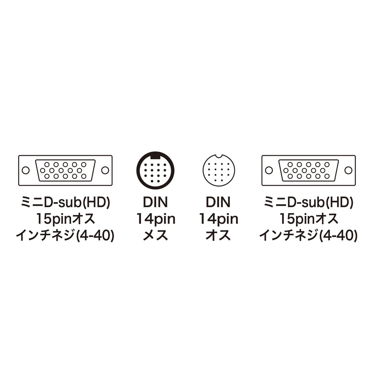 Display installation wiring cable (analog RGB) KC-K100